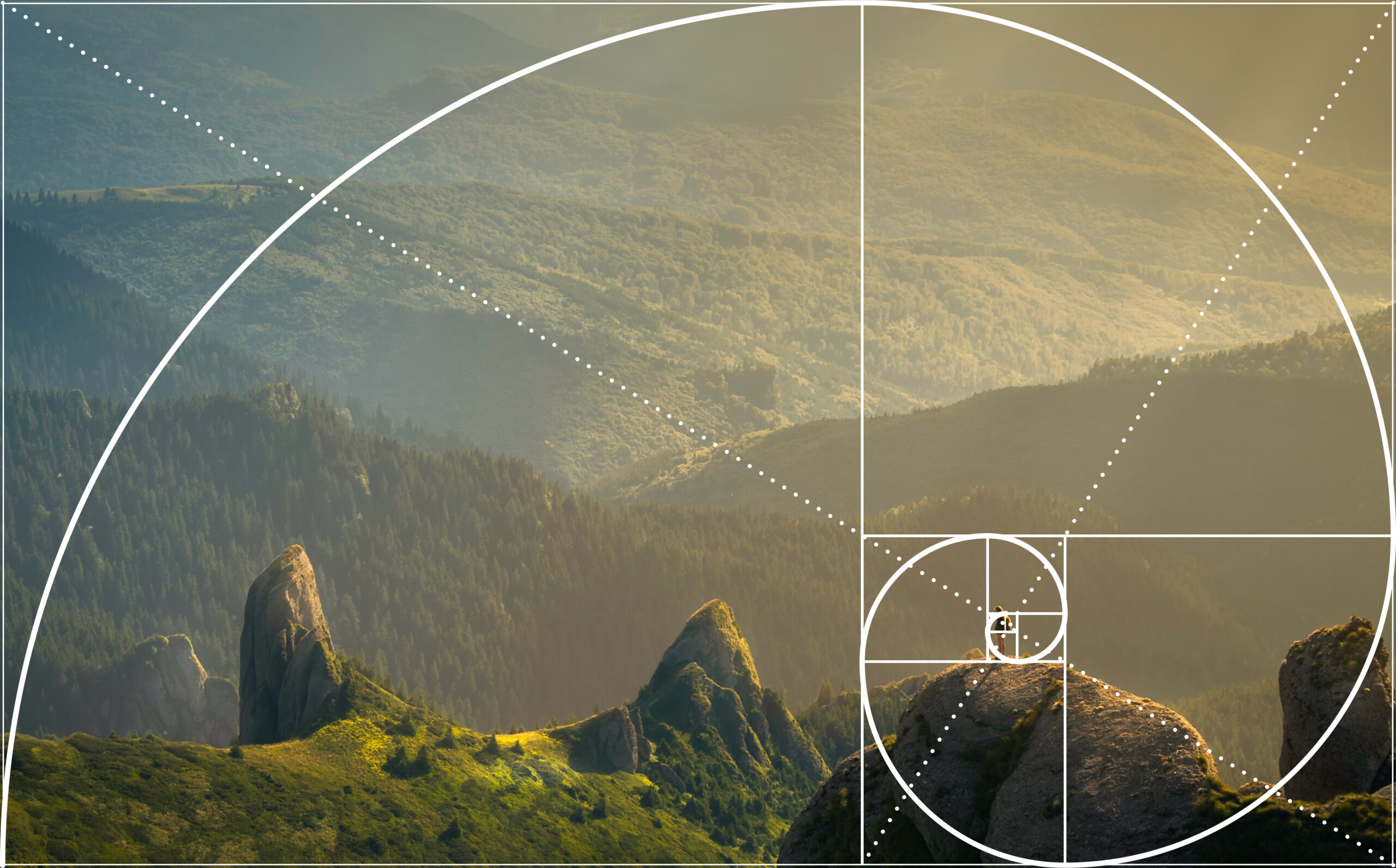Landschaft Fibonacci Spirale